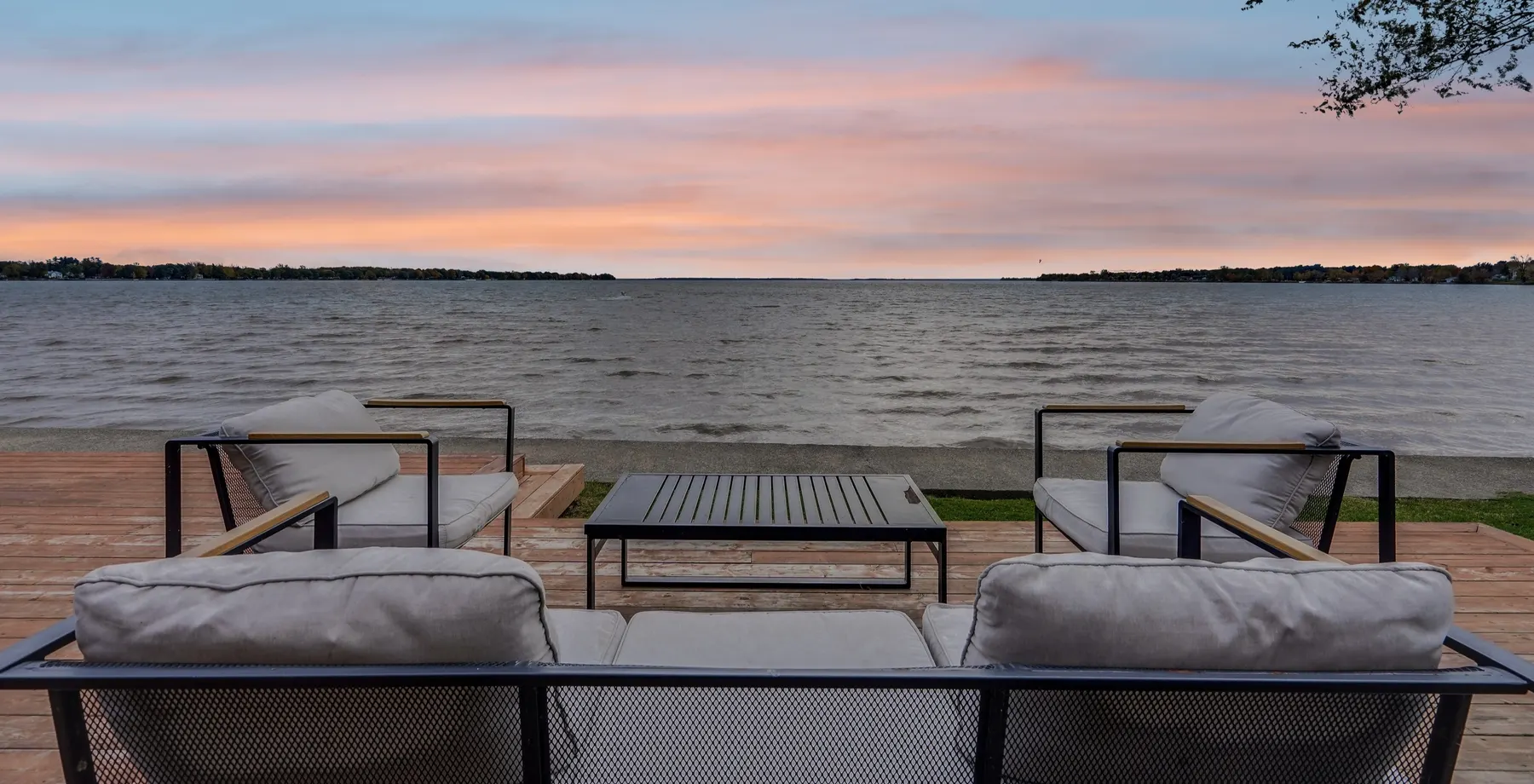 Terrace facing Lake Champlain